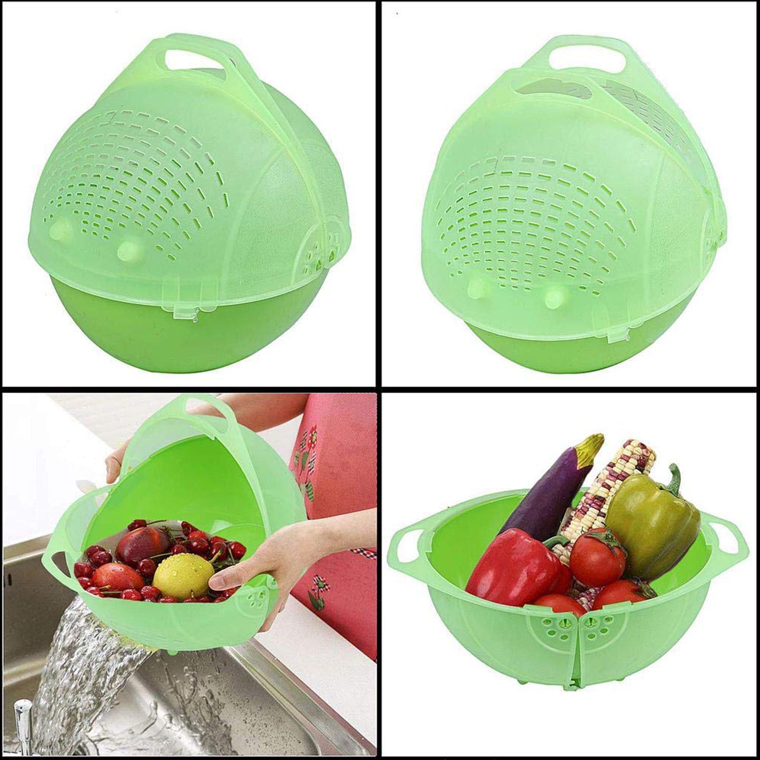 Apex Smart Basket 3in1 Multiuse Fruit And Vegetable Bowl (1 Pc Mix Col ...
