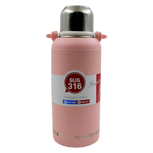 13036 Stainless Steel Tumblers 316 Stainless Steel Vacuum Insulated Cup Bottle Portable Travel Kettle Water Bottle With Handle Outdoor Large Capacity Sports Kettle Cups Bottle (1300 Ml)