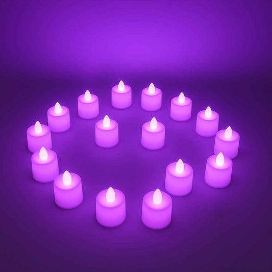 6634 Flameless Led Tealights Smokeless Plastic Decorative Candles - Led Tea Light Candle For Home Decoration (Pack Of 24)