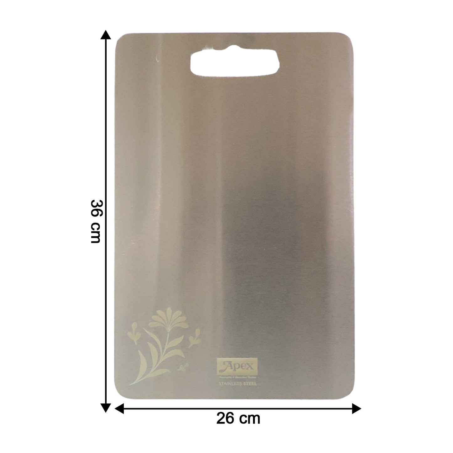 Apex Large Stainless Steel Multipurpose Chopping  Cutting Board (260x360mm  1 Pc)
