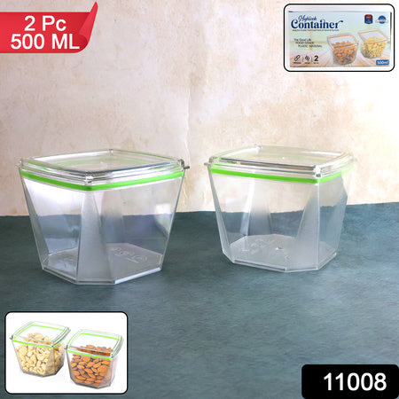 Food Storage Container Set With Leak-proof Lid (500 Ml  2 Pc)