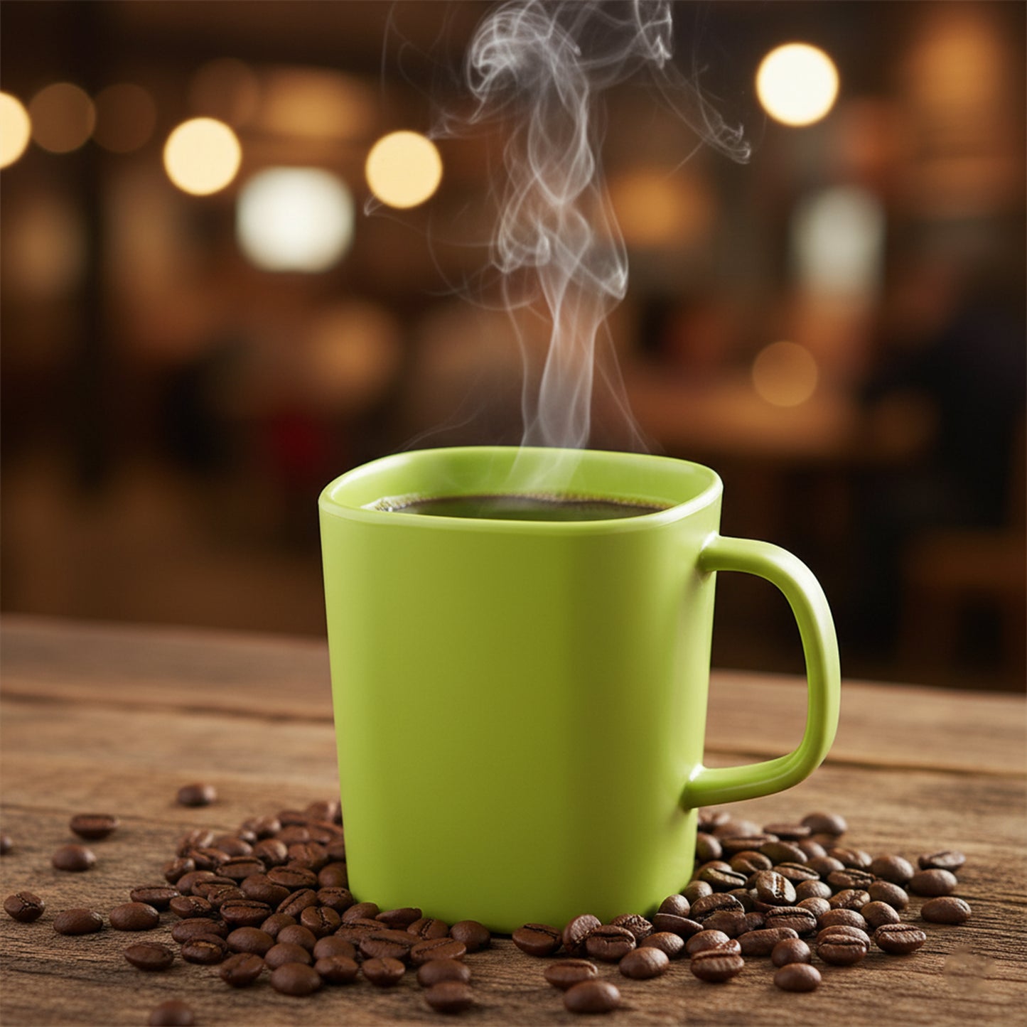 Square Melamine Mug  Premium Durable Lightweight Cup (1 Pc)