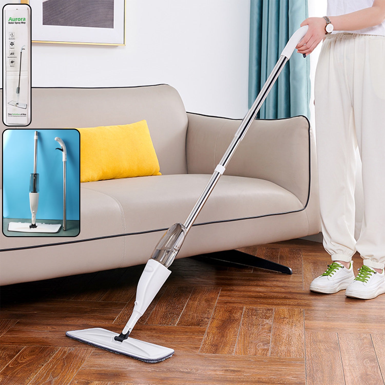 1739 Floor Cleaning Spray Mop With Removable Washable Cleaning Pad