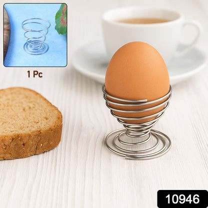 Stainless Steel Spring Egg Cup Holder (1 Pc)