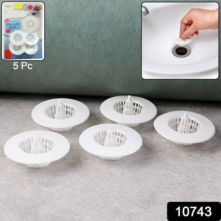 5 Pcs Multipurpose Sink Drain Hair Catcher  Strainer Filter (3045 Mm)