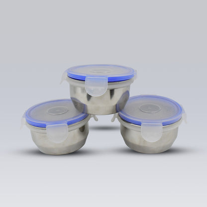 Airtight  Leak Proof Stainless Steel Container Multi Compartment Lunch Box Carry To All Type Lunch In Lunch Box  Premium Quality Lunch Box Ideal For Office  School Kids  Travelling Ideal (3 Different Lunch Box)