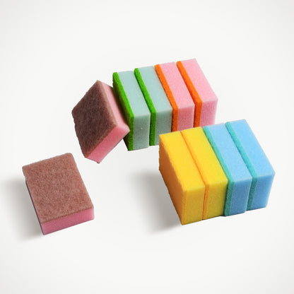 1295 Kitchen Dish Bowl Cleaning Sponge Durable Suitable For Home Kitchen Use Special Design Meet Different Cleaning Requirements (10pc)