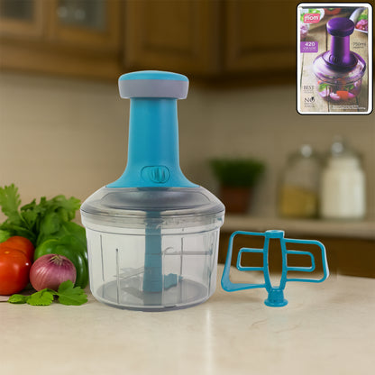 Supermom Premium Manual Push Chopper And Vegetable Cutter (750ml  1 Pc)