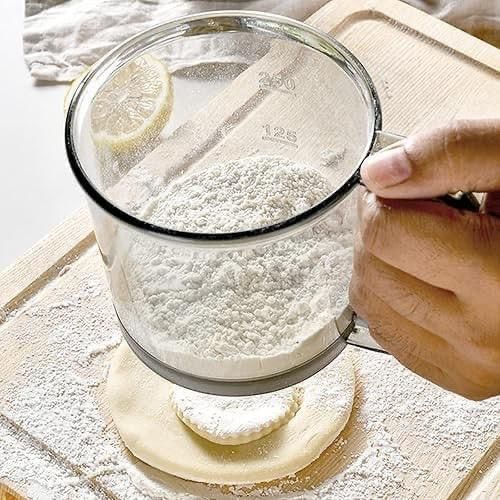 Semi Automatic Flour Sieve Hand Helder Sifter Cup Filter vq24de-vg