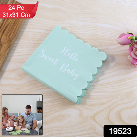 Hello Sweet Baby Party Paper Napkins (31 X 31 Cm  24 Pc)