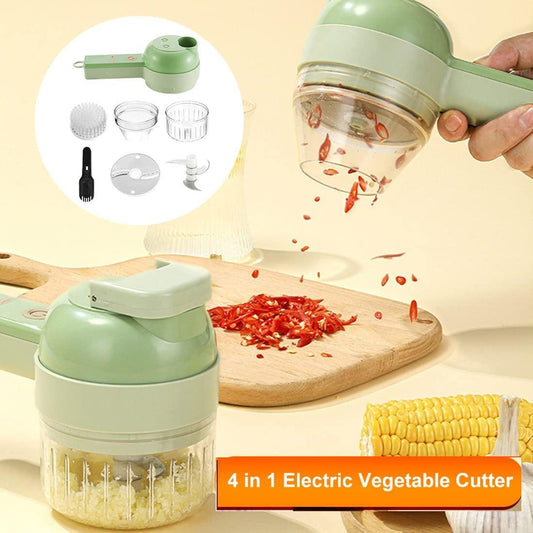 4 in 1 Portable Electric Vegetable Cutter Set vq24de-vg