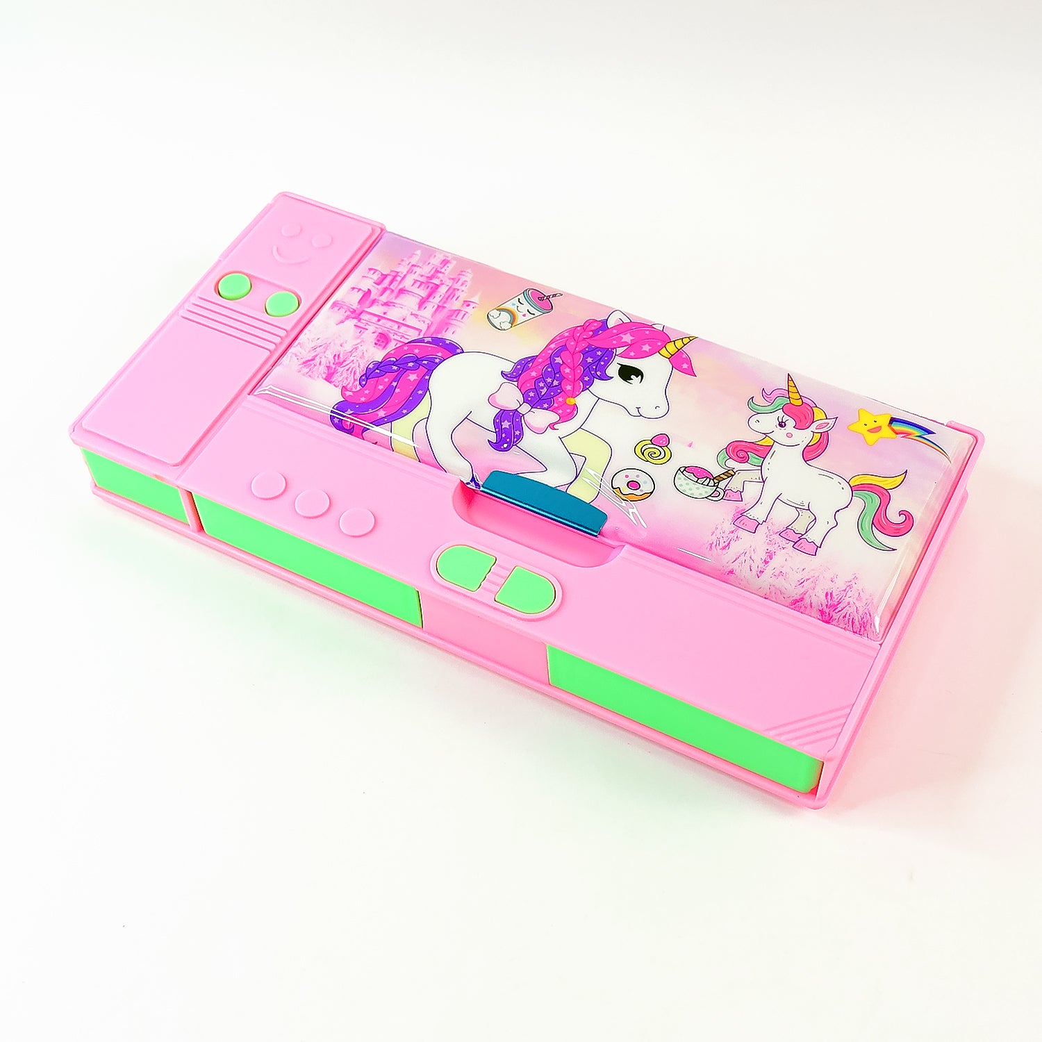 4569 Multi Purpose Gadget Jumbo Pencil Box Compass With Calculator Jumbo 2 Side Slot Geometry Box Compass Use School  Traveling  Studio