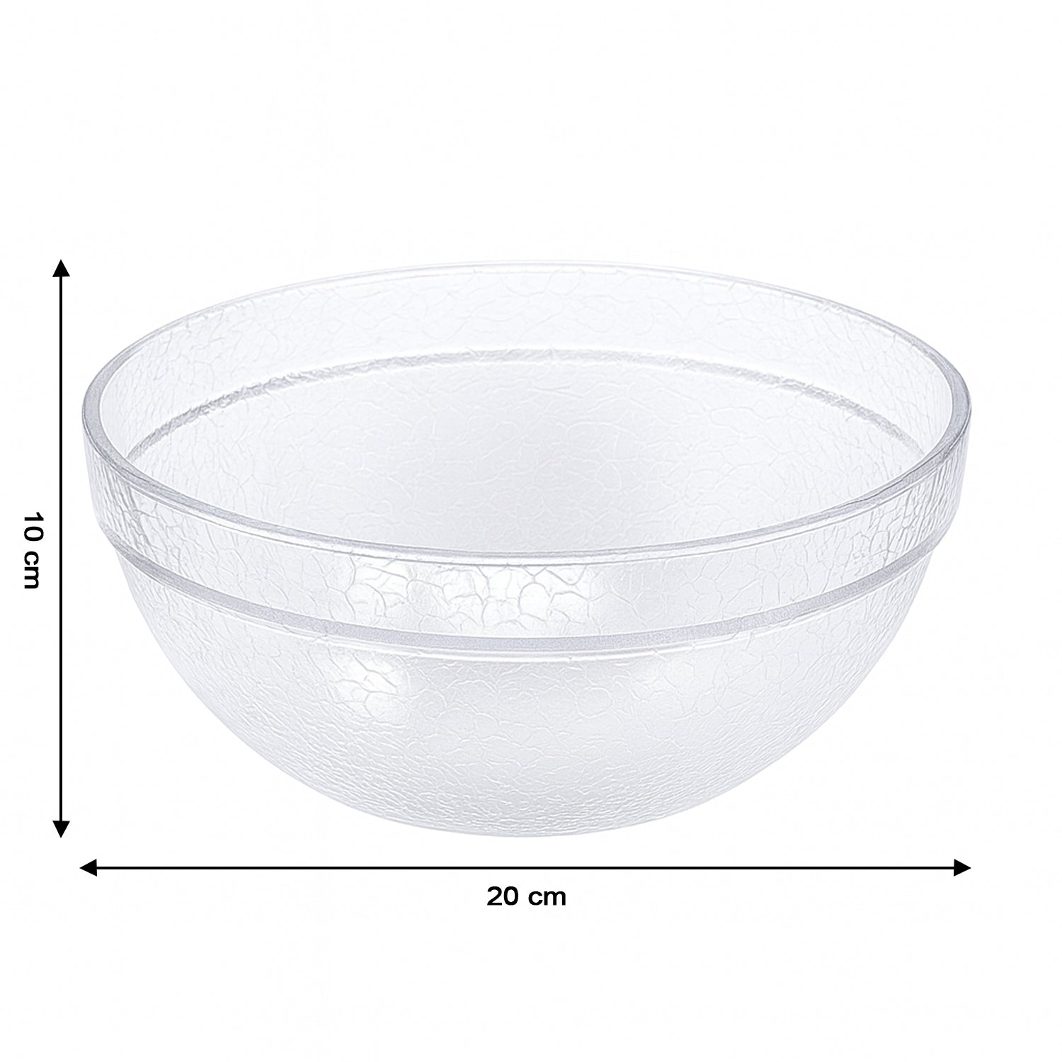 Transparent Idli Mixing  Serving Bowl  Textured Plastic Kitchen Bowl (1 Pc)