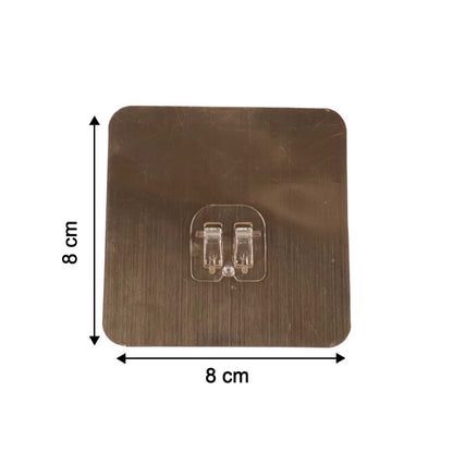 Self-adhesive Heavy-duty Plastic Wall Hook  1 Pc (8x8 Cm)