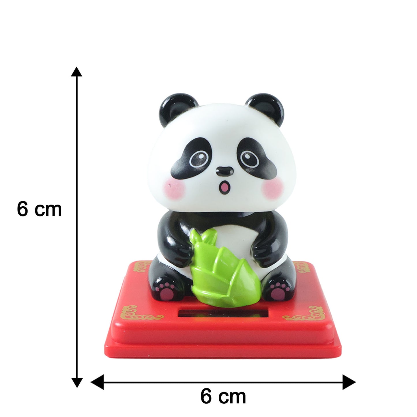 Solar Powered Moving Head Panda Showpiece (1 Pc)