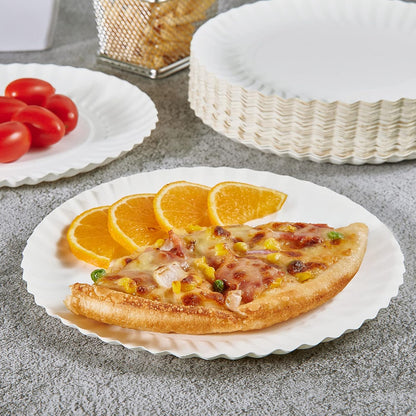 Freshee 9 Inch Round Compostable Paper Plate  25 Pcs Pack