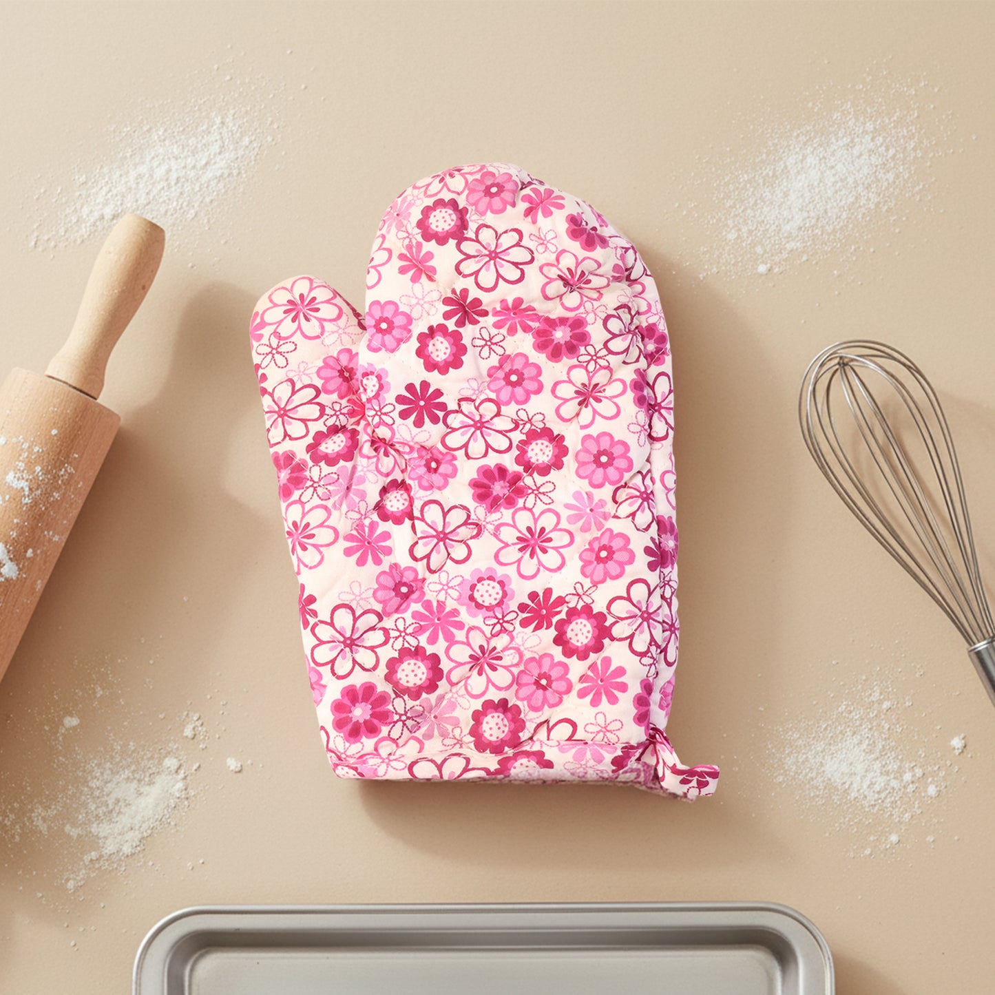 2929 Designer Multicoloured Oven Mitt And Pot Holder (24 Cm)