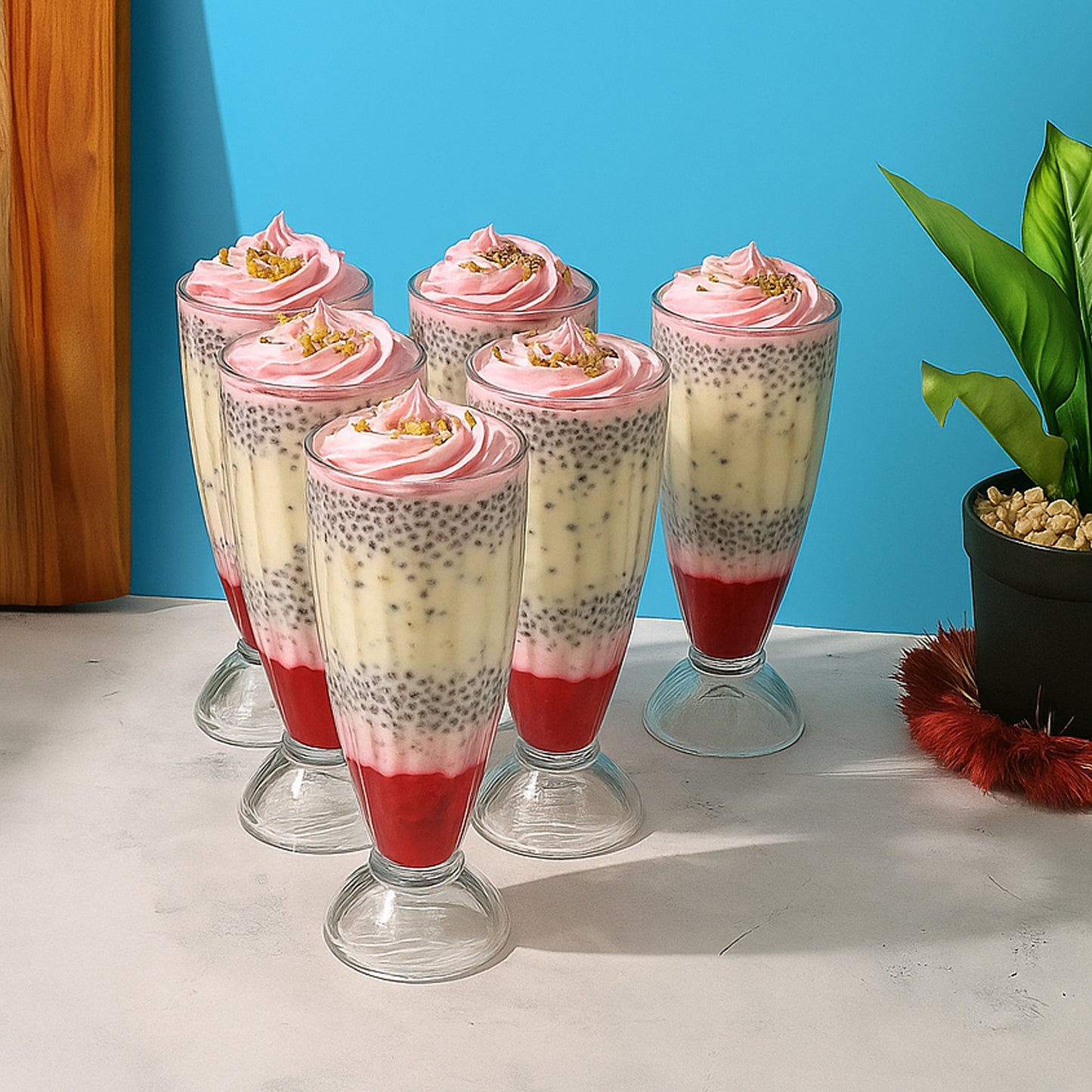 Apex Premium Dessert  Falooda Glasses (Approx 400ml  6 Pc)