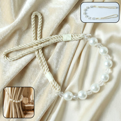 Elegant Pearl Beaded Curtain Tieback (1 Pc)