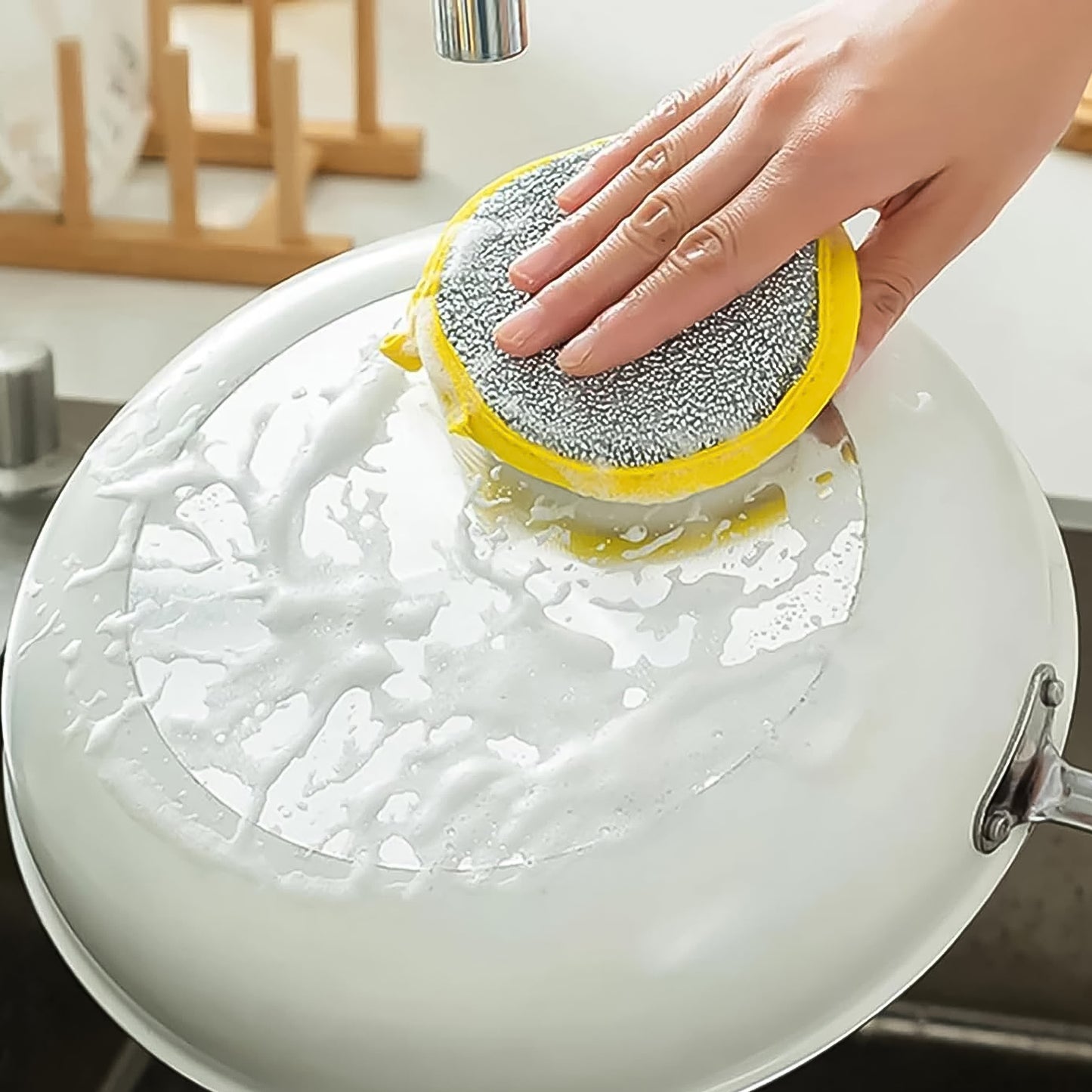 Double Side Dishwashing Sponge Dish Washing Brush (1 Pc)