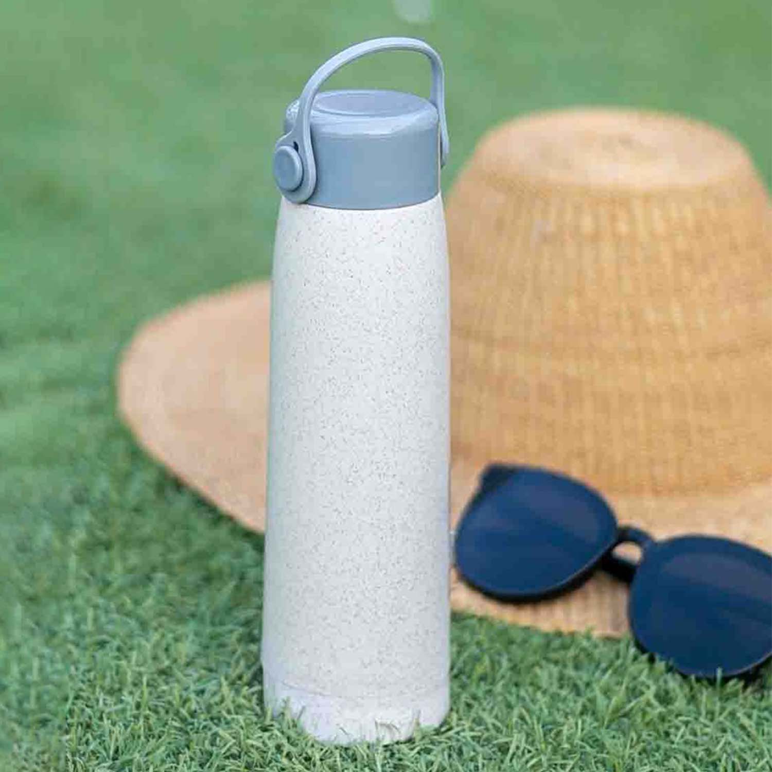 6951 High Portable Water Bottle Creative Wheat Fragrance Glass Bottle Water With Mobile Phone Holder Wide Mouth Glass Water 380ml (Moq - 80 Pc)