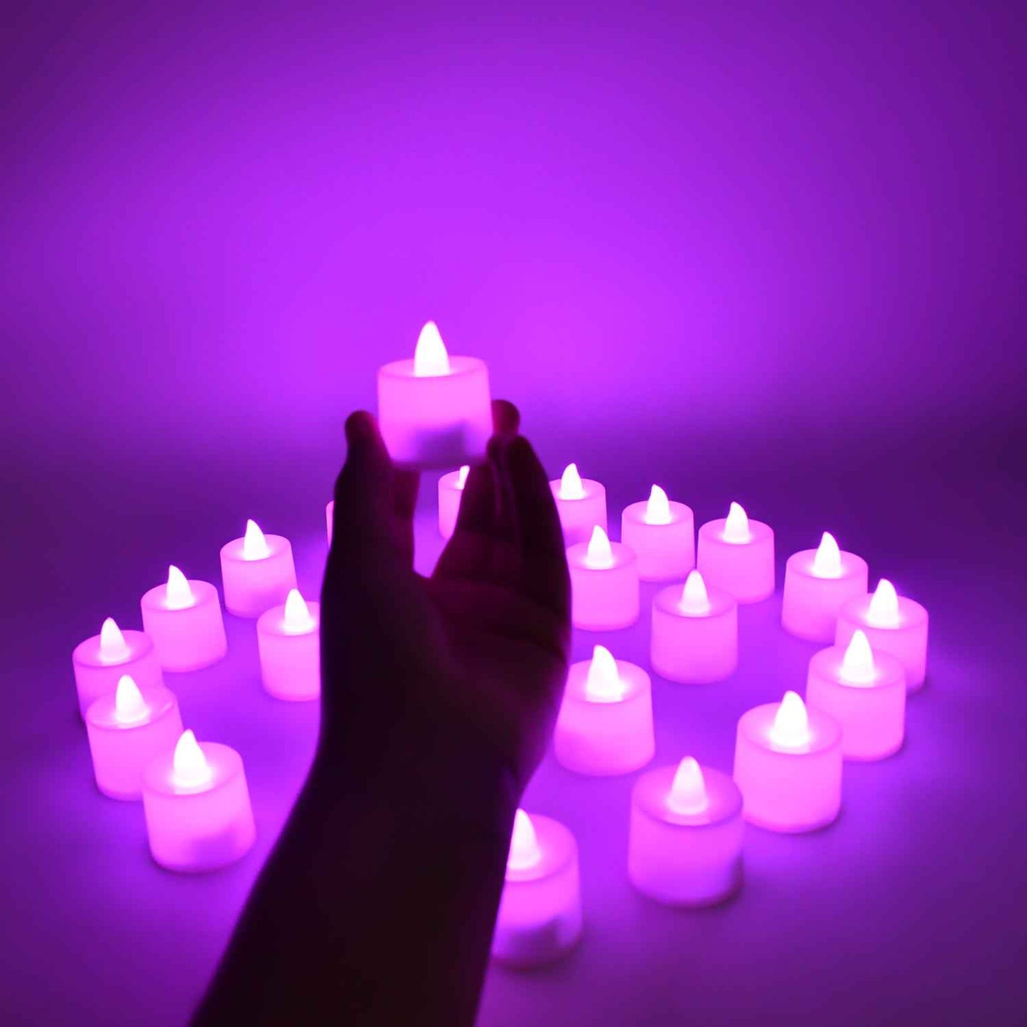 6634  Flameless Led Tealights Smokeless Plastic Decorative Candles - Led Tea Light Candle For Home Decoration (Pack Of 24)