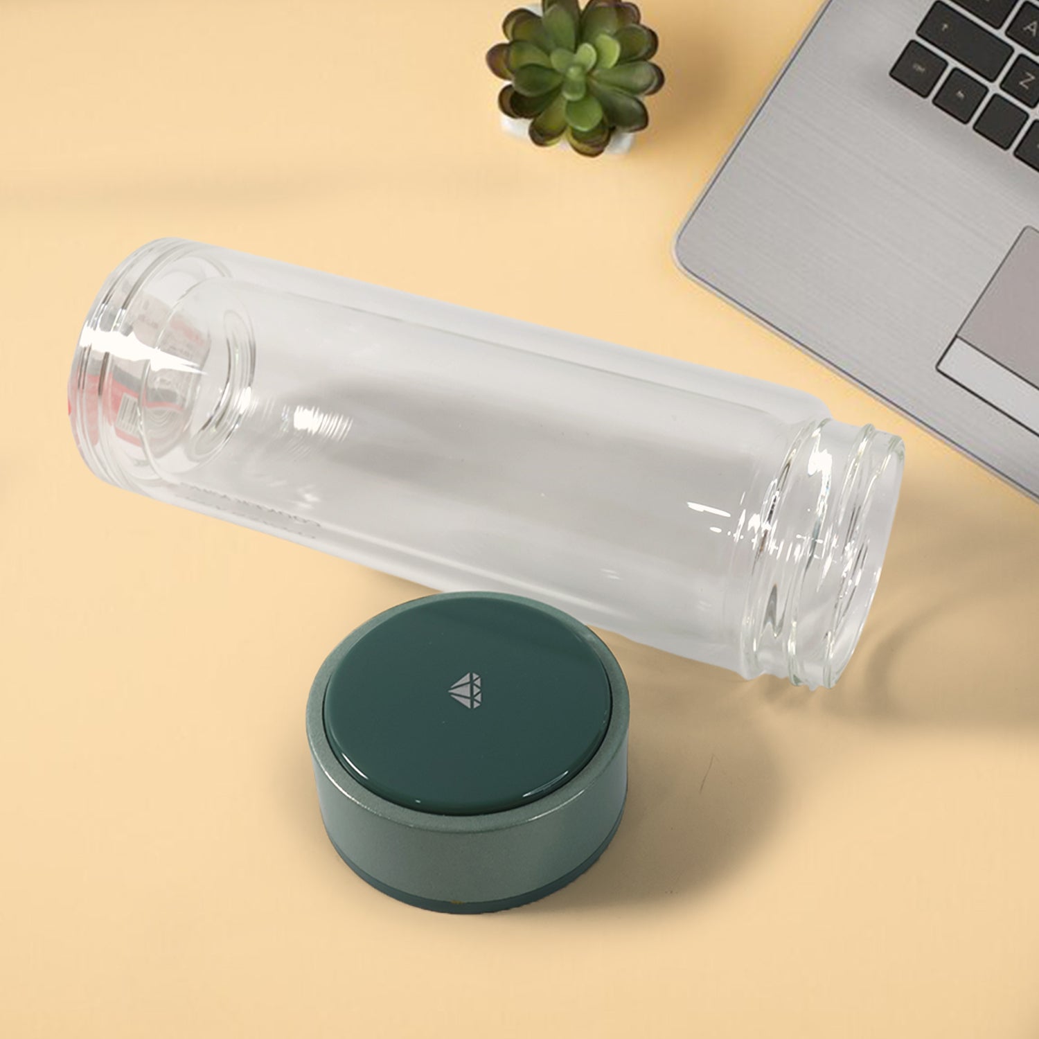 Double Wall Glass Infuser Tea Mug (280ml Approx  1 Pc)