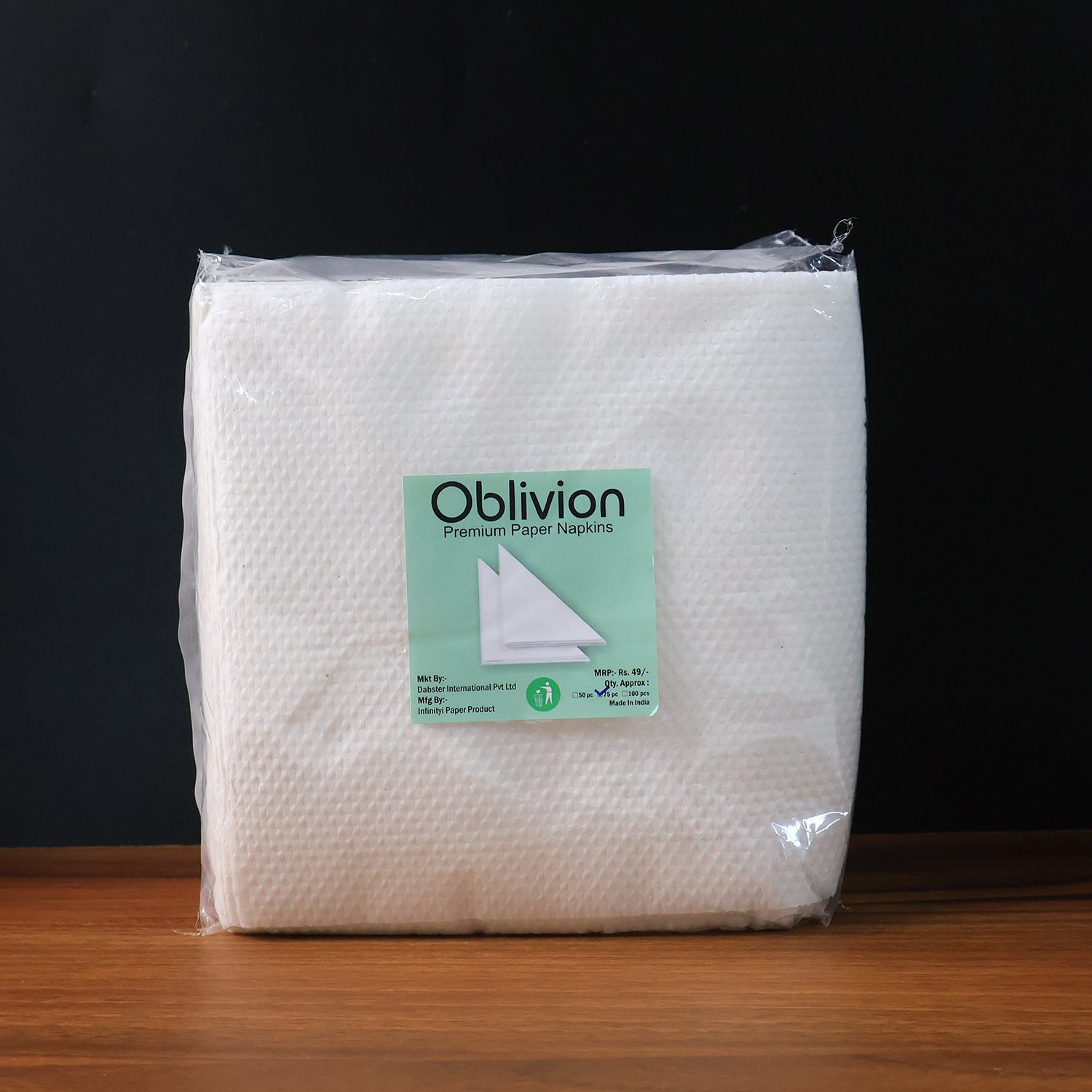 Soft  Absorbent Disposable Tissue Napkins   Paper (75 Pc)