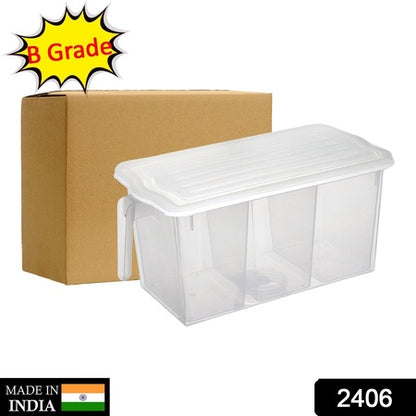 2406 Refrigerator Organizer Fresh-keeping Box Case Kitchen Storage Box