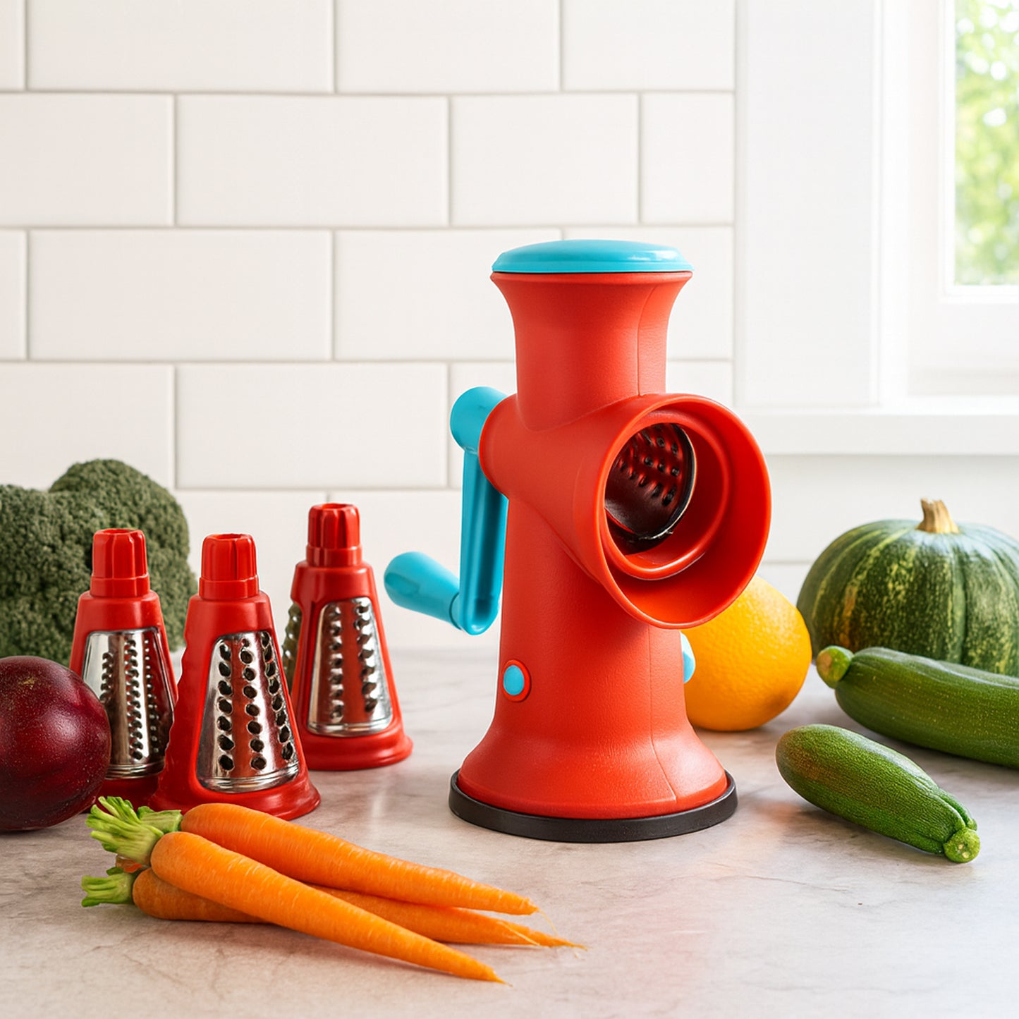 Apex 4 In 1 Signature Rotary Grater With Interchangeable Blades