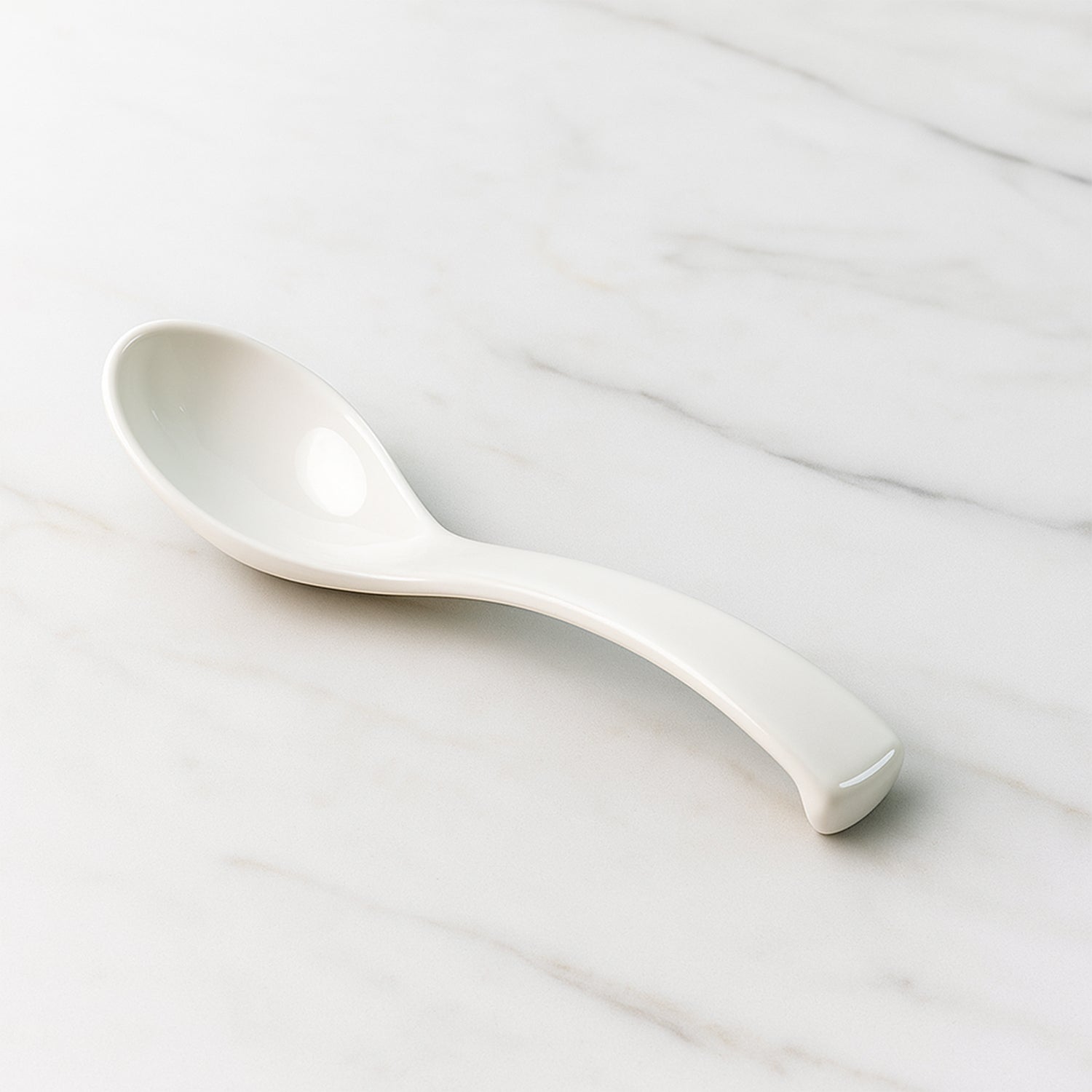 Plastic Soup Spoon  Deep Bowl (1 Pc  White)