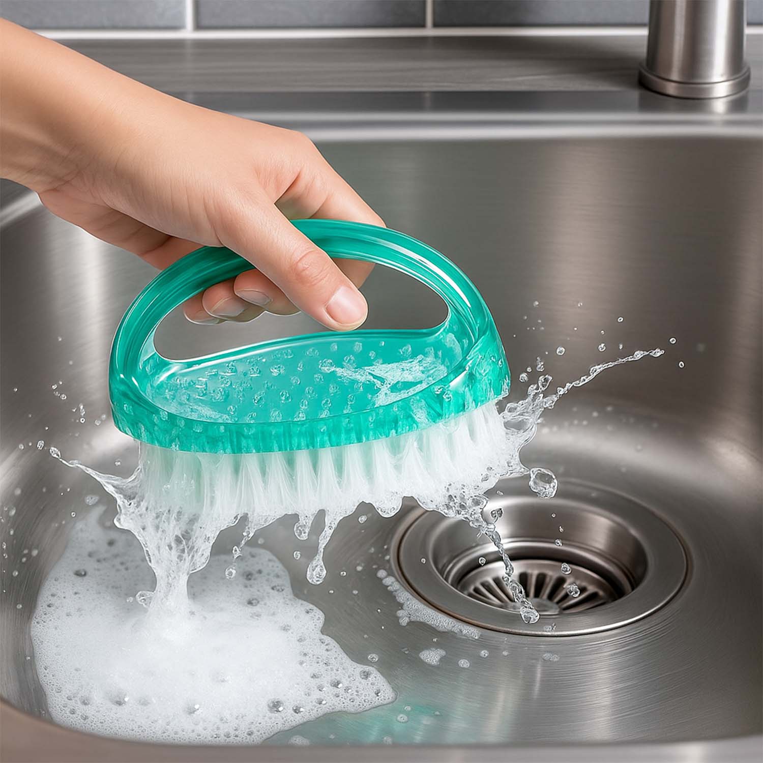 Heavy-duty Multi-purpose Cleaning Brush With Ergonomic Handle (1 Pc)