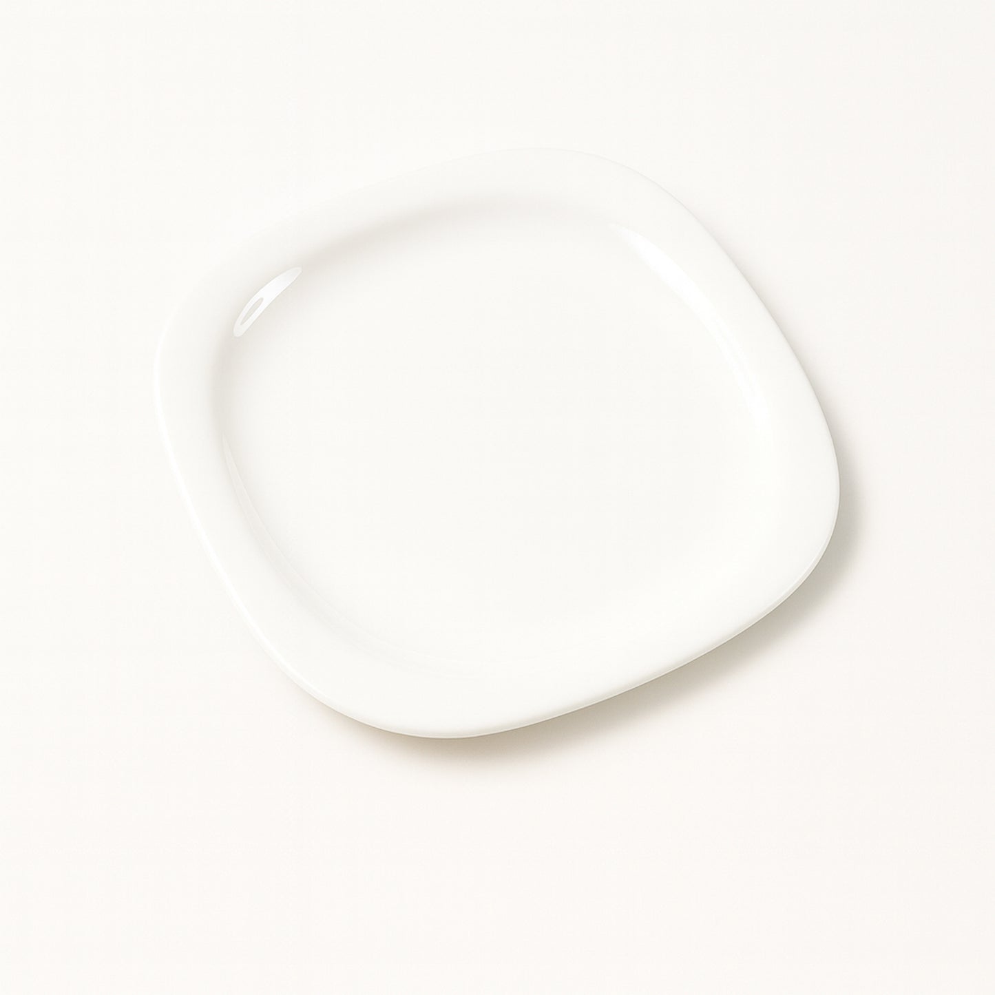 Plastic Square Dinner  Serving Plate  20 Cm (1 Pc)