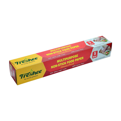 Freshee Multipurpose Grease-proof  Non-stick Food Paper Roll  300 Mm  5 Meter