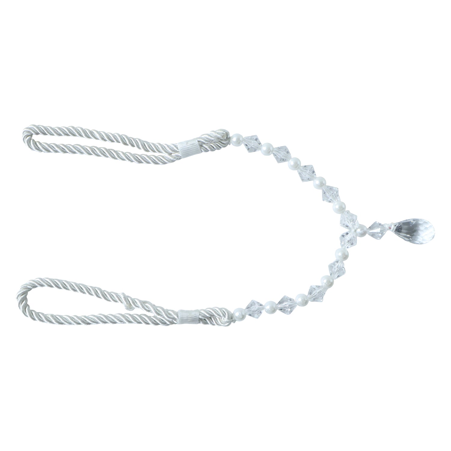 Luxury Crystal And Pearl Beaded Curtain Tieback (1 Pc)