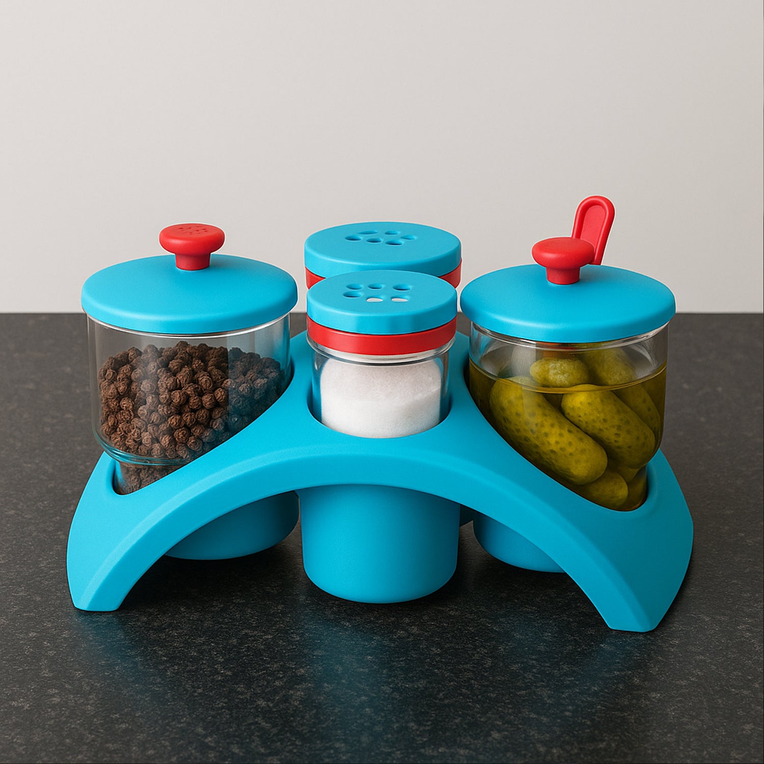 Supermom 4x Pickle With Salt  Pepper Storage Set