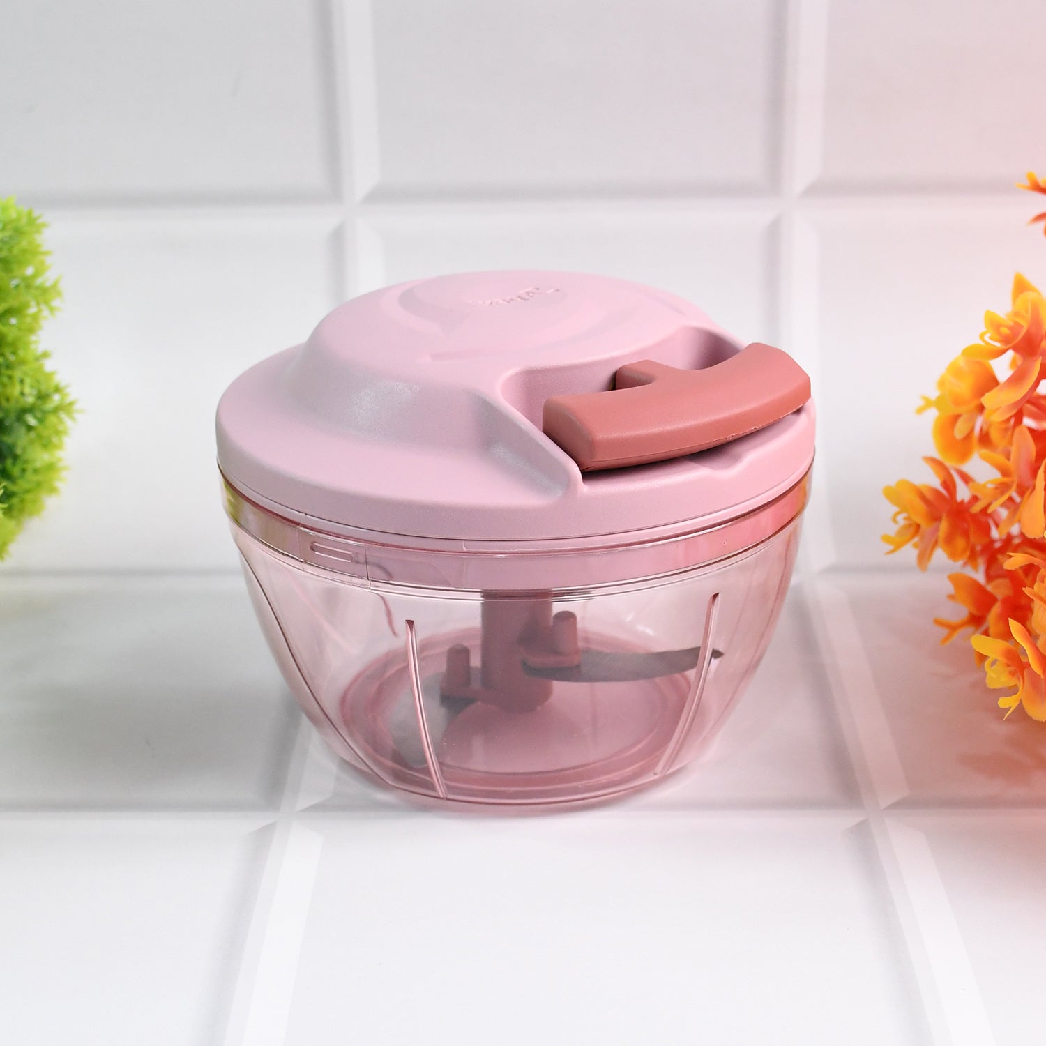 Apex Power-x Triple Stainless Steel Blades And Hand-pull Vegetable Chopper (500ml)