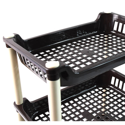 Apex Small Multiuse Plastic Storage Rack Organizer 3-tier