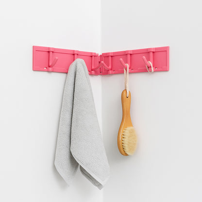 Foldable Rotating Wall-mounted Multipurpose 6 Hook Rack (1 Pc)