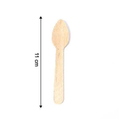 110mm Wooden Tea Spoon  30 Pcs Pack