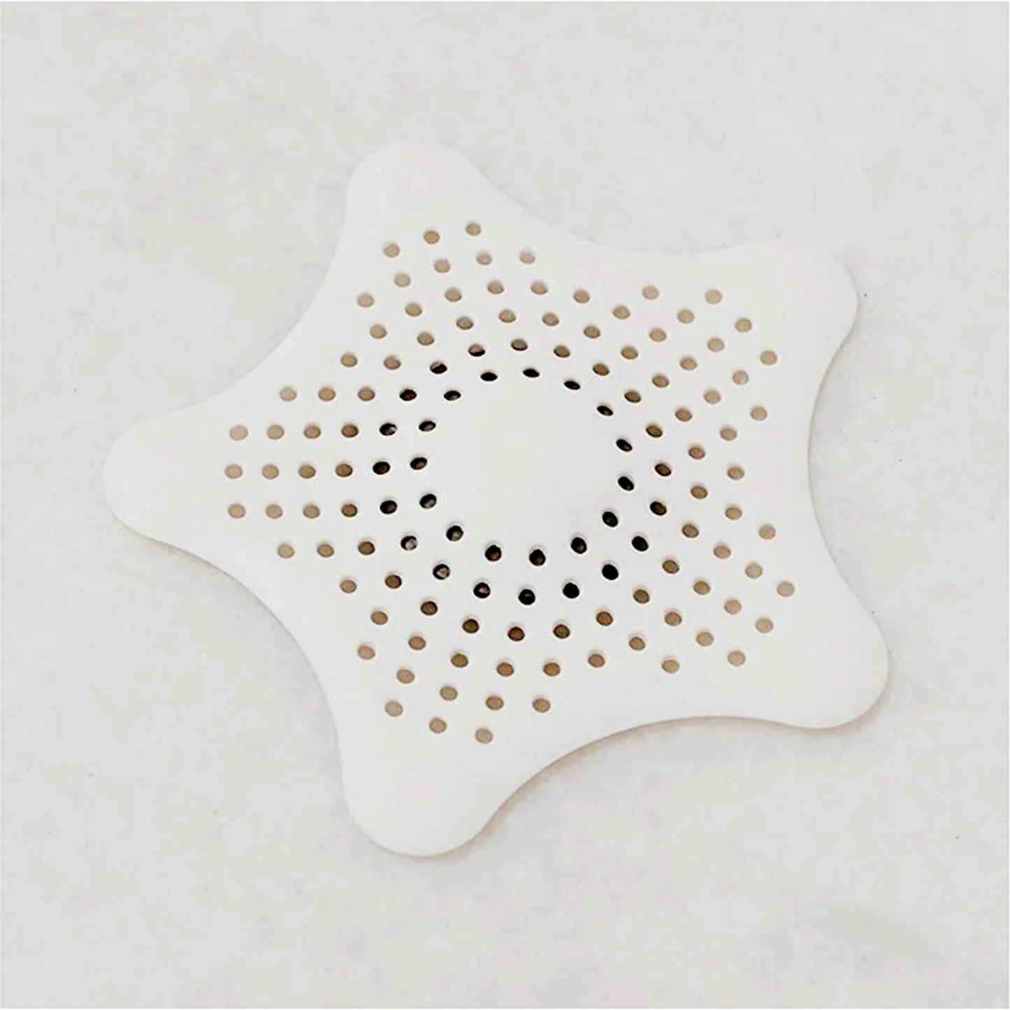 White Silicone Star Shaped Sink Filter Bathroom Hair Catcher Drain Strainers For Basin