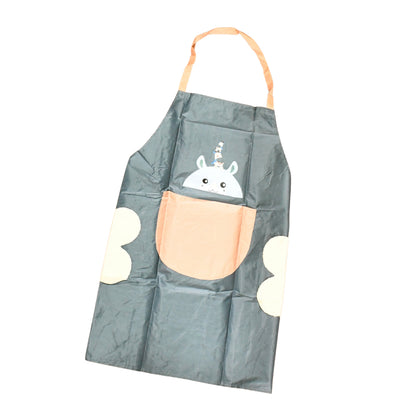 Cute Cartoon Animal Design Kitchen Apron (1 Pc)
