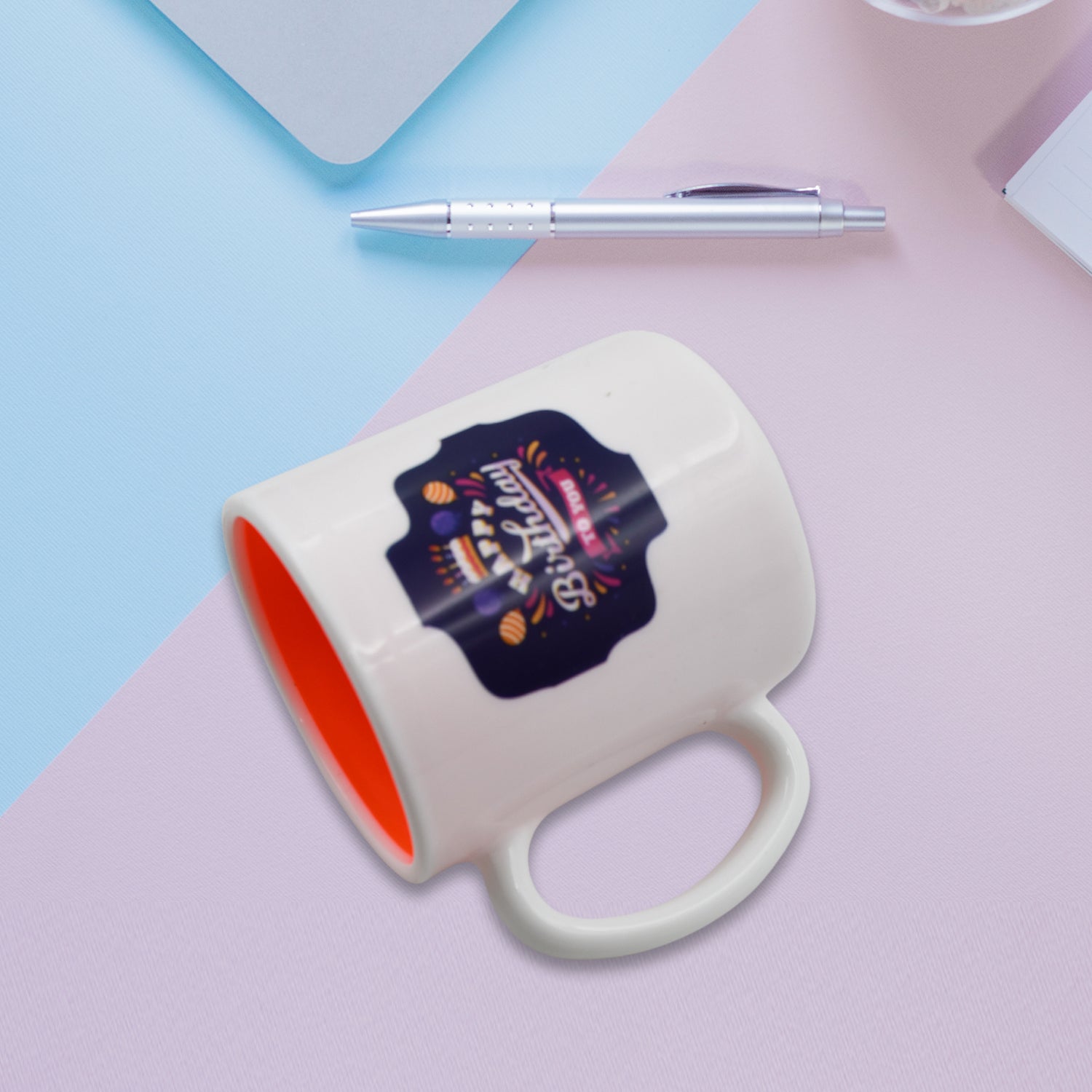 4121 Mix Design  Color Coffee Mug With Spoon And Box Packing Design Coffee Mug Used For Drinking And Taking Coffees And Some Other Beverages In All Kinds Of Places (1 Pc)