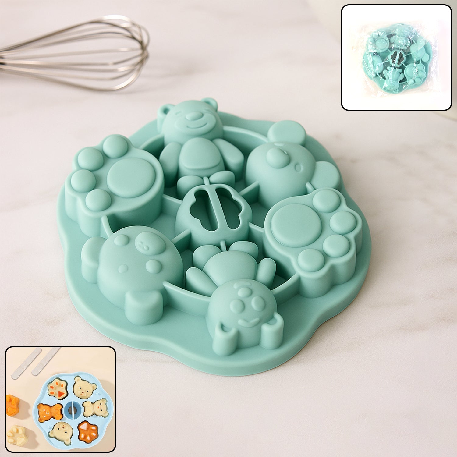Premium Food-grade Silicone Kids Cartoon Shape Chocolate Jelly  Candy Mold (1 Pc)