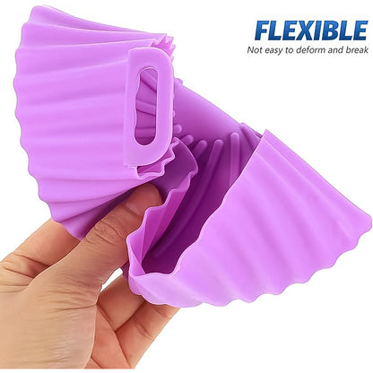 Air Fryer Reusable Silicone Pot With Handles (6 Pc Set)