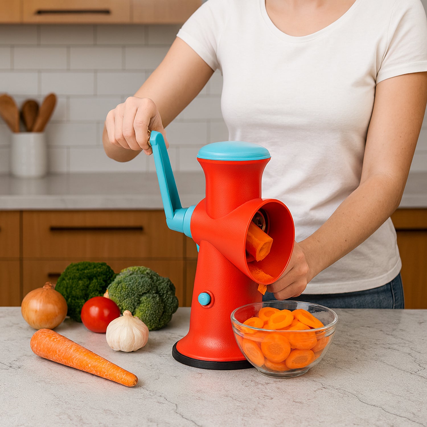 Apex 4 In 1 Signature Rotary Grater With Interchangeable Blades