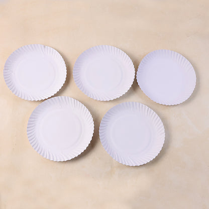 Freshee 9 Inch Round Compostable Paper Plate  25 Pcs Pack