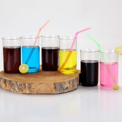 Glossy Plastic Glass Set (6 Pc  300 Ml)