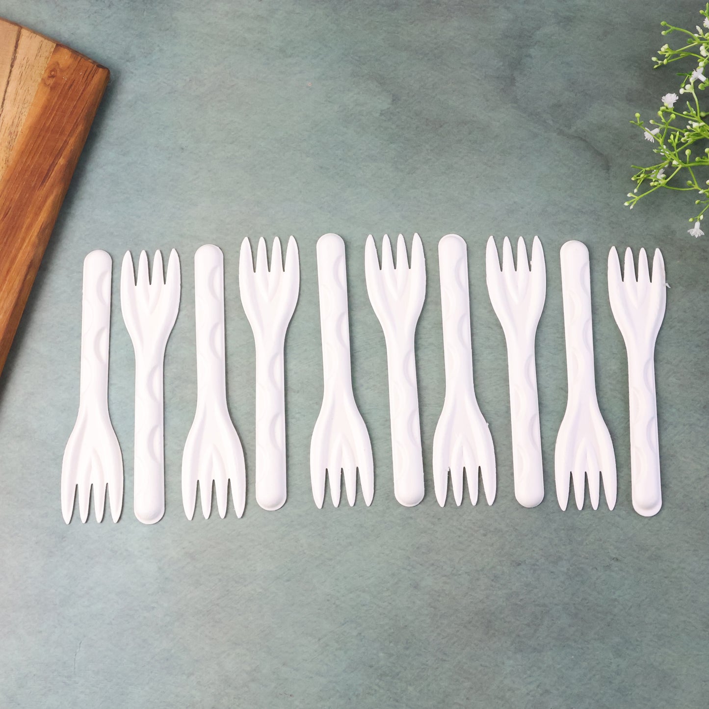 Compostable Bagasse Fork  10 Pcs Pack