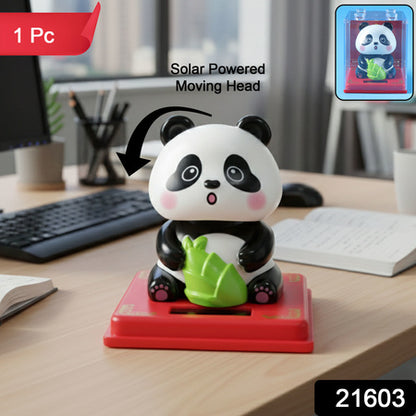 Solar Powered Moving Head Panda Showpiece (1 Pc)